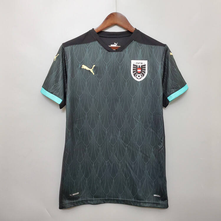 Austria Euro 2020 Away Balck Soccer Jersey Football Shirt - Official