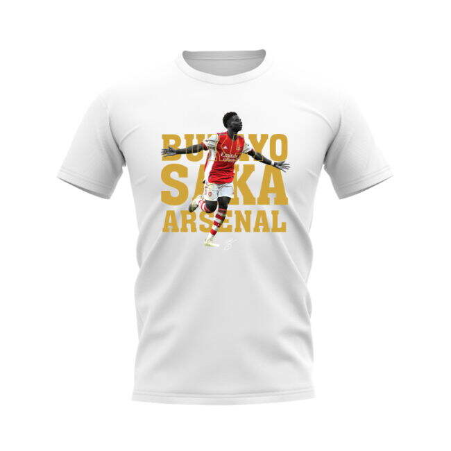 Bukayo Saka Arsenal Player Tee (White)