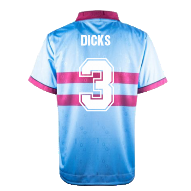 True Football West Ham Away Retro Shirt Dicks #3 High Performance ...