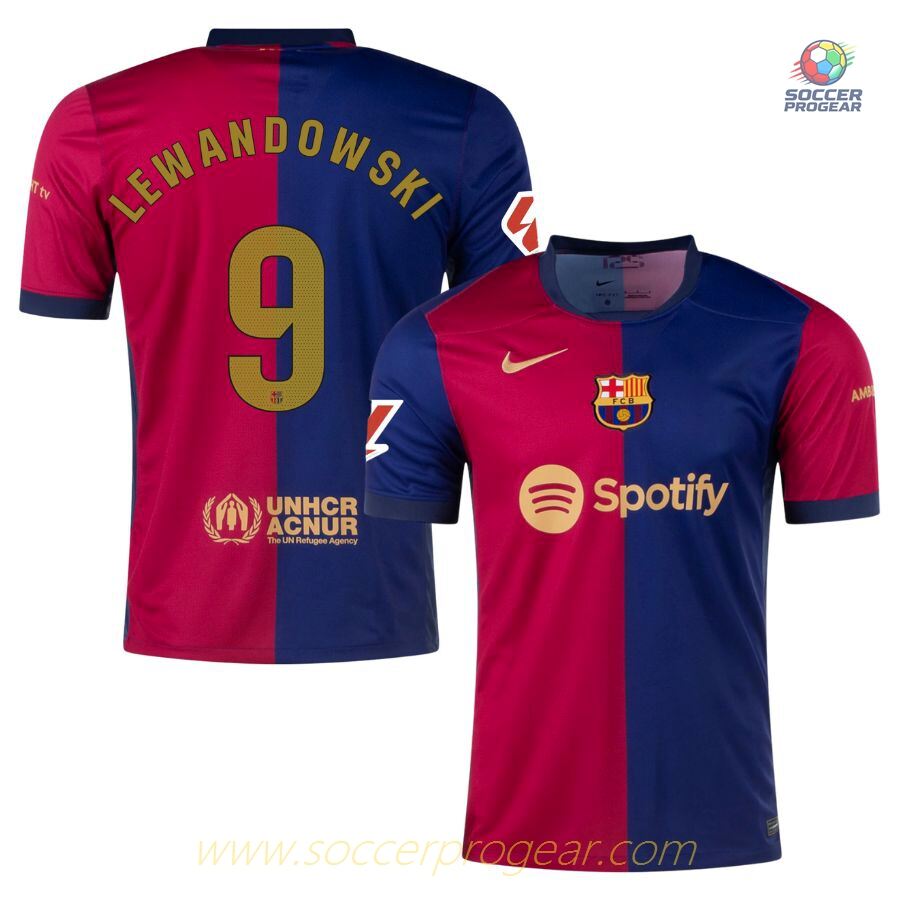 Barca Football Shirt 2024/25 Collection Home Lewandowski