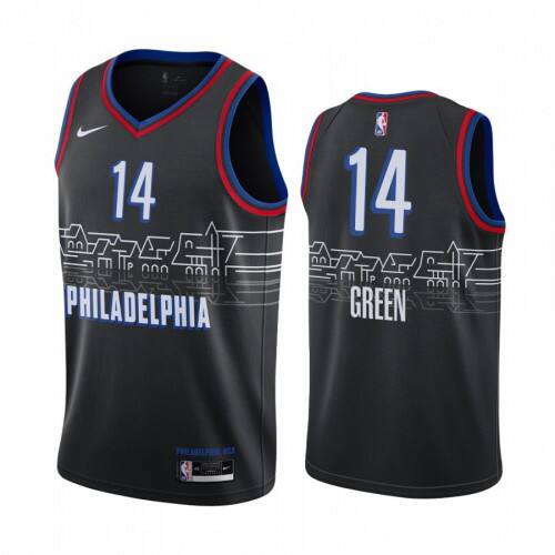 PHI #14 Danny Green Professional 2020 City NBA Jersey - Green Swingman