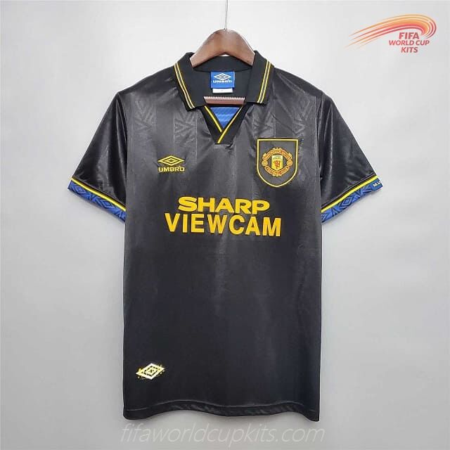 Manchester United 93-94 Away Black Football Kit