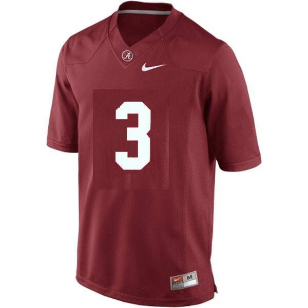 Men Alabama Crimson Tide #3 Trent Richardson Men Red V2e Jersey