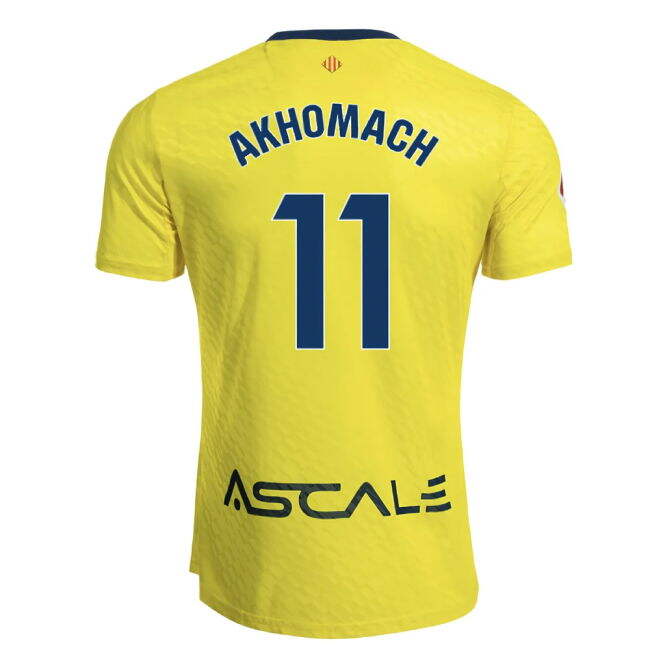Camiseta Villarreal 2025-2026 Local Hombres - Oficial Con Akhomach 11