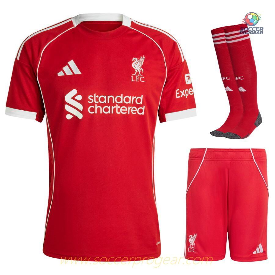 Liverpool Children's Edition Home Football Jersey Football Jersey 2025-2026 Season