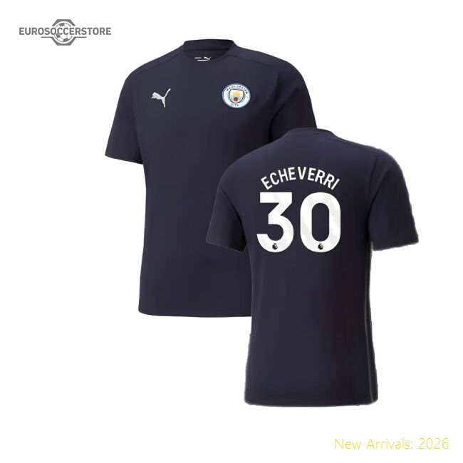 Official 2024-2025 Man City Casuals Tee (navy) (echeverri 30)