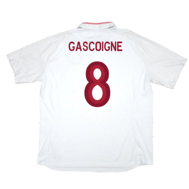 England Senior Team Elite Quality Home Pro Shirt (Gascoigne 8)