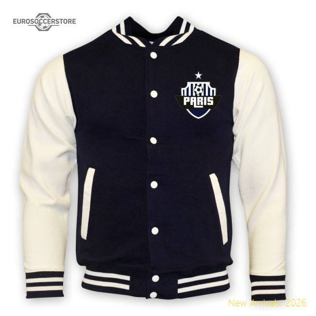 Trending Best-Selling Psg College Baseball Jacket (Navy) - Kids