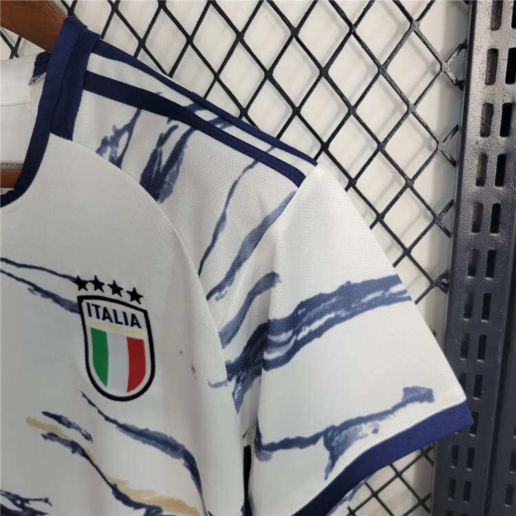 Kids Italy 2023 Away White Football Kit ShirtShorts - Official