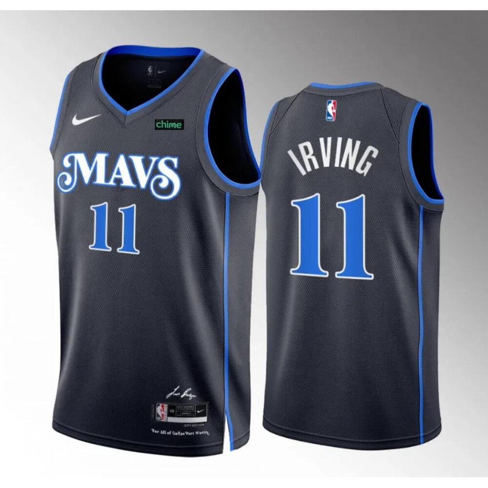 Authentic Dallas Mavericks 11 Black Jersey City Edition - Fan Favorite