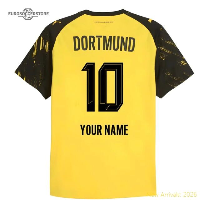 2025-2026 Borussia Dortmund Authentic Home Shirt (your Name)