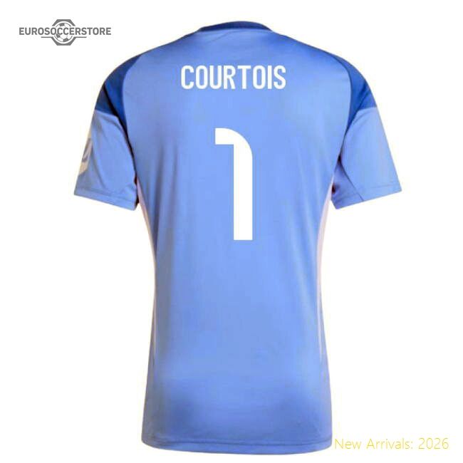 2025-2026 Real Madrid Home Goalkeeper Shirt (blue) (courtois 1)