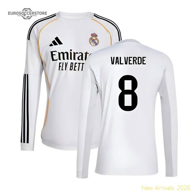 Match-ready Home Real Madrid Valverde Jersey 2025-2026 Flexible