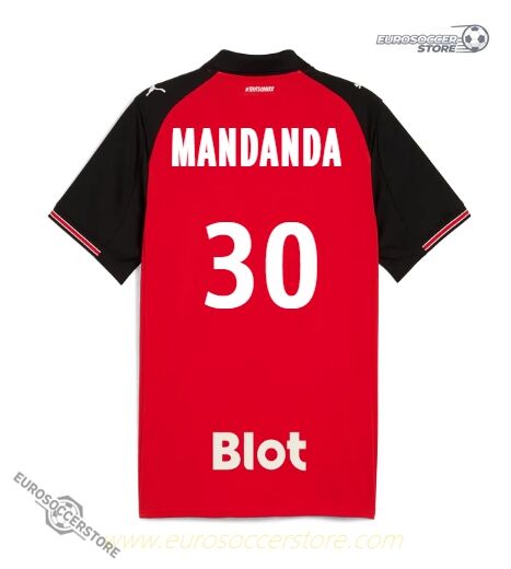 Rennes Home Jersey 25-26 with MANDANDA 30