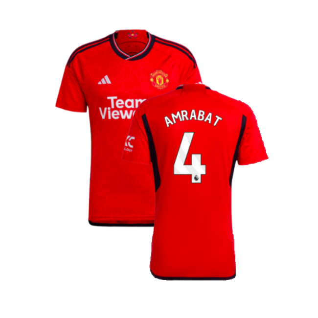 Affordable Man Utd Amrabat 4 2023-2024 Man Utd Home Shirt (Amrabat 4)
