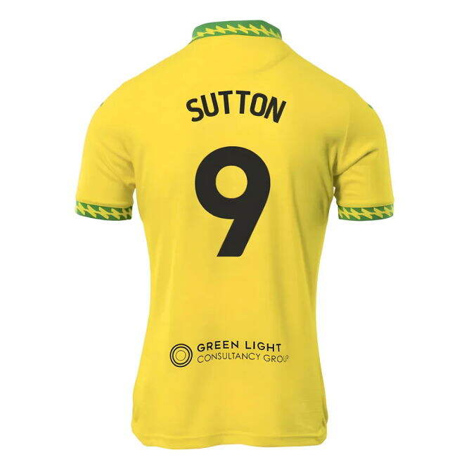 Elite Performance Committed Norwich Norwich City Home Shirt Sutton...