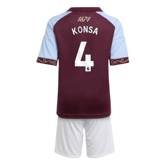 Flexible 2025-2026 AVL Home Authentic Jersey Konsa 4 Adults #11232