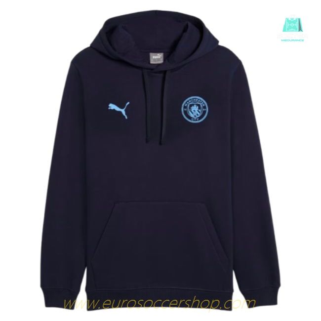2025-2026 Man City FtblESS Fleece Hoody (Navy)