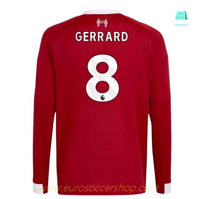 2025-2026 Liverpool Long Sleeve Home Shirt (Kids) (Gerrard 8)