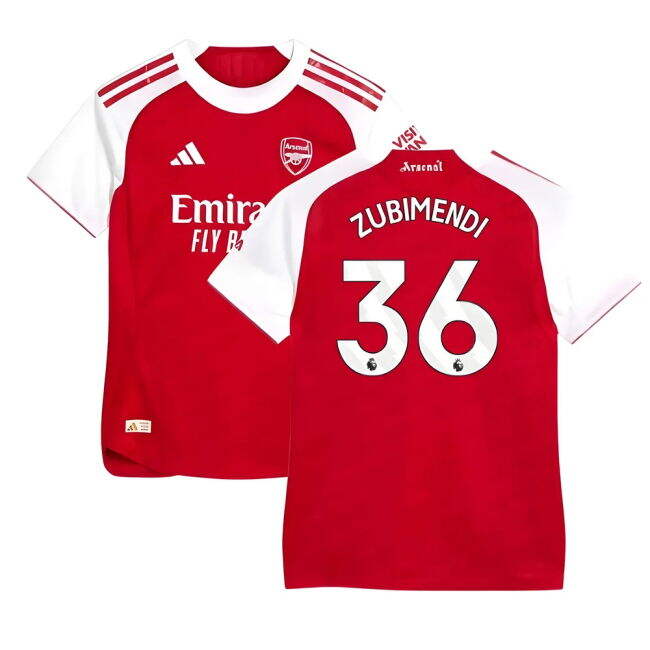 2025-2026 Arsenal Authentic Home Shirt (Womens) (Zubimendi 36) - pr...