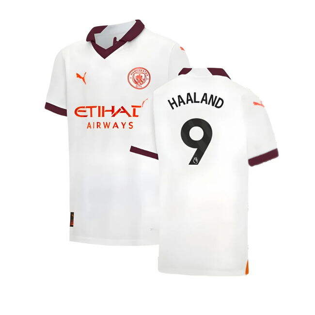 2023-2024 Man City Away Top (Kids) (HAALAND 9)