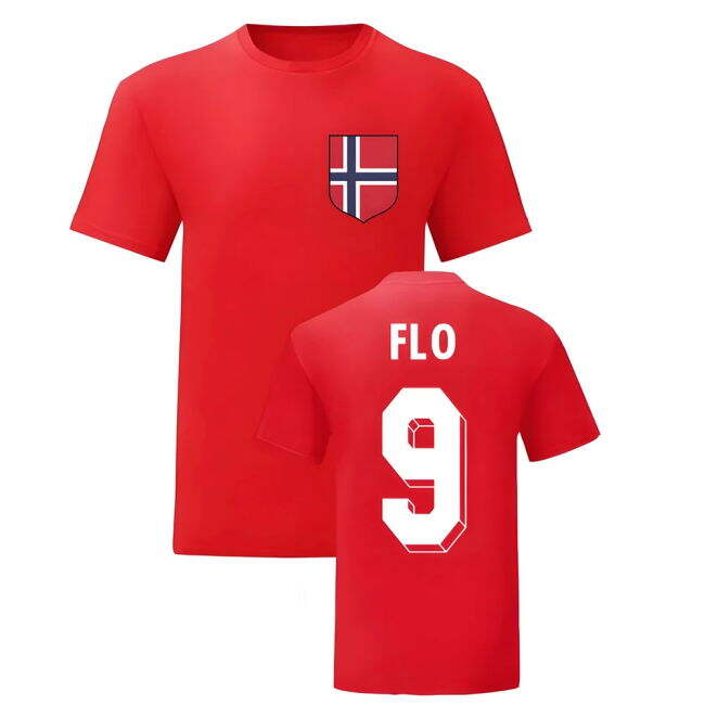 Tore Andre Flo Norway National Hero Tee (Red) Quality Authentic