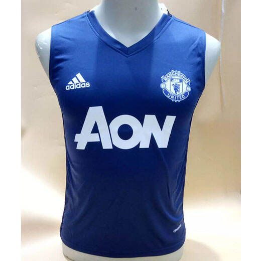 Manchester United Blue 201617 Vest Soccer Jersey Shirt - Official