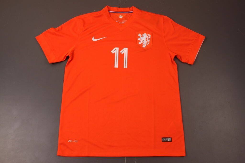 Netherlands 201415 Home Soccer Shirt 11 ROBBEN - Official Replica
