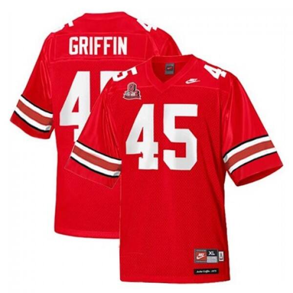 Star Player Men Ohio State Buckeyes #45 Archie Griffin Men Red Jersey