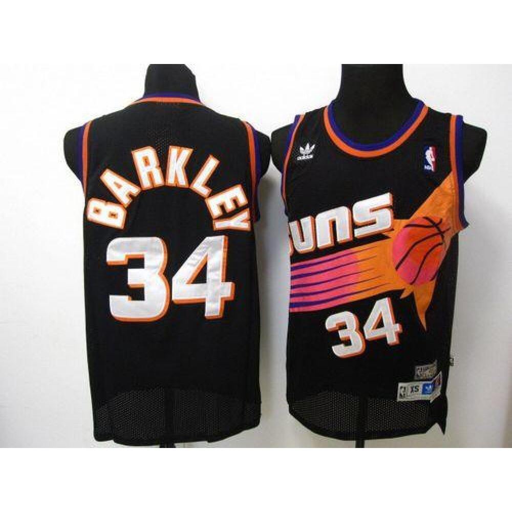 Suns #34 Charles Barkley Black Throwback Stitched NBA Jersey
