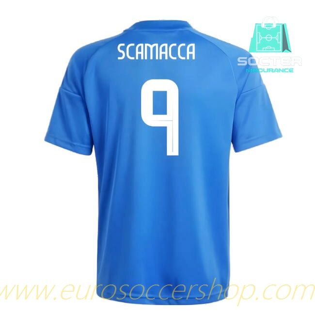 2024-25 Collection Italy Home Football Shirt World Cup Youth Version (SCAMACCA 9)
