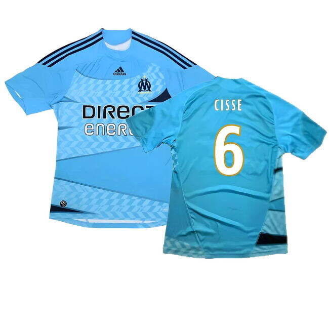 Supporter Marseille Away Shirt Excellent M Cisse #6 High Performan...