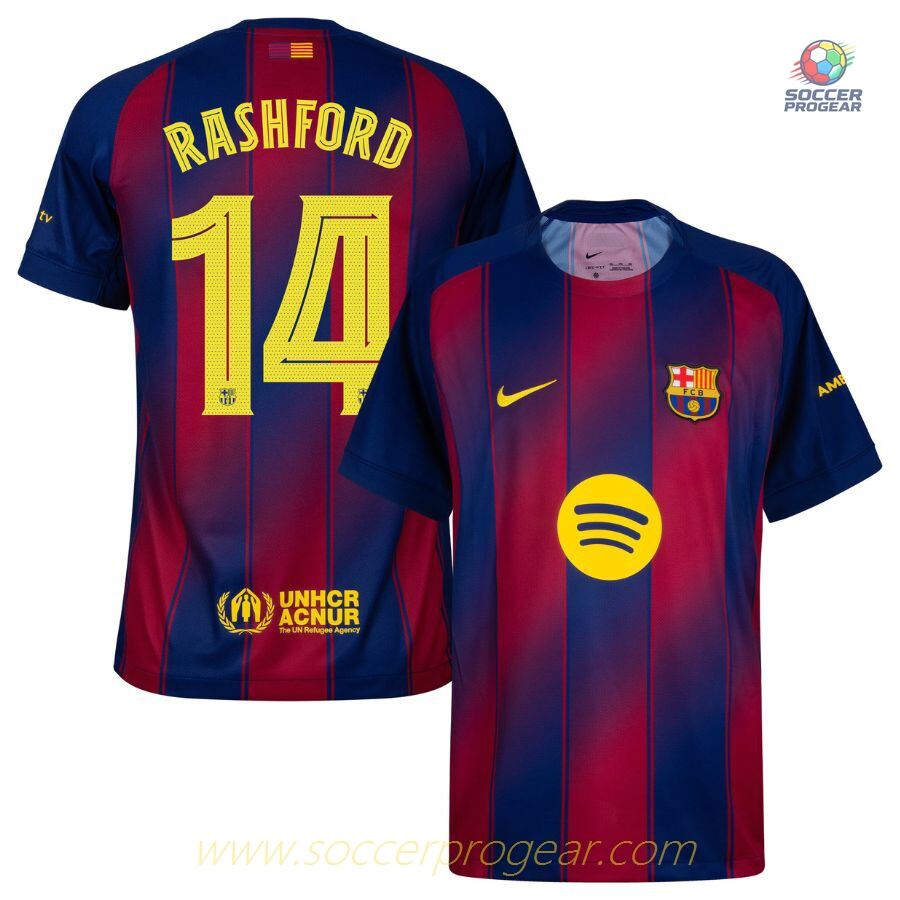 Barca Home Soccer Jersey 2025-26 Edition Rashford