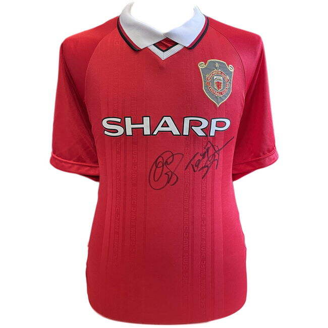 Manchester United FC 1999 Solskjaer & Sheringham Signed Jersey