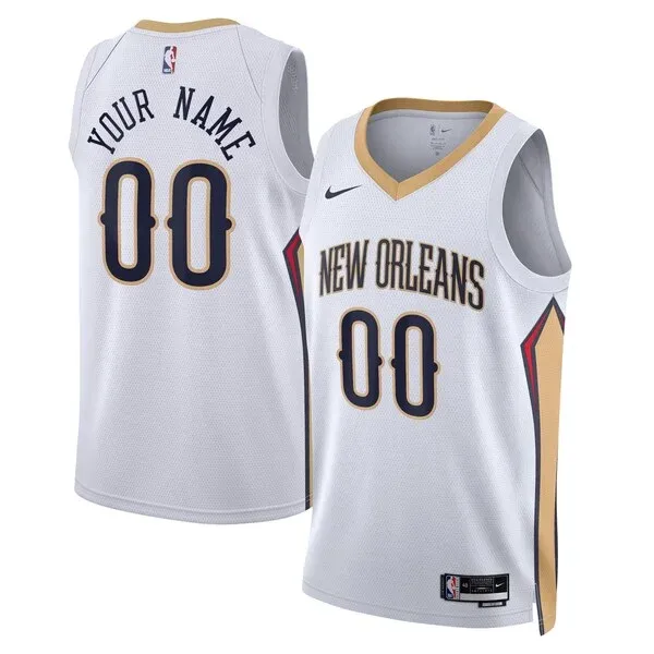 New Orleans NOP Swingman Jersey - fashionable Basketball - White