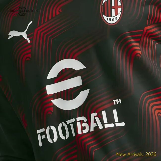 Superior 2023-2024 Ac Milan Prematch Ls Sweat Top (black)