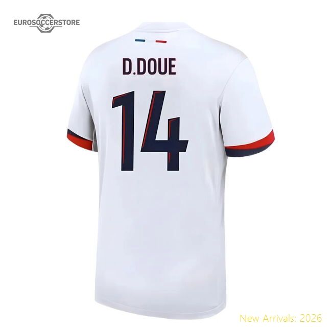 Authentic Professional-Grade 2024-2025 Psg Away Shirt (D.Doue 14)