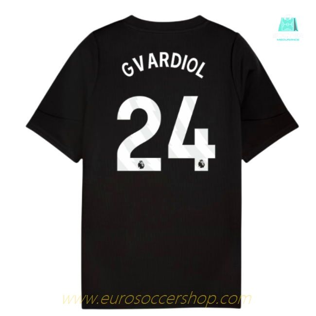 2025-2026 Man City Training Jersey (Black) - Kids (Gvardiol 24)