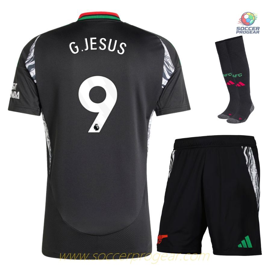 Arsenal 2024-25 Edition Jesus Away Child Kit Team Jersey