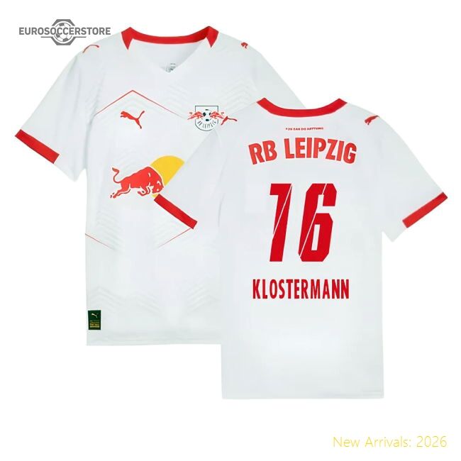 Professional-Grade 2025-2026 Red Bull Leipzig Home Shirt (Kids) (Klostermann