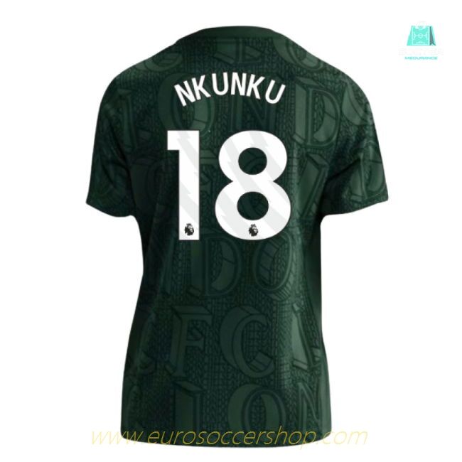 2025-2026 Chelsea Pre Match Shirt (Green) - Kids (Nkunku 18)