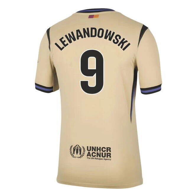 Lewandowski 9 Professional Style Barcelona Top Level Away Elite Kit