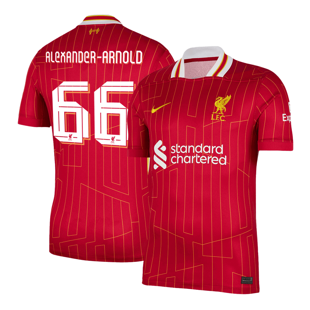 ALEXANDER-ARNOLD #66 Liverpool Home Soccer Jersey 2024/25 - UCLAuthent
