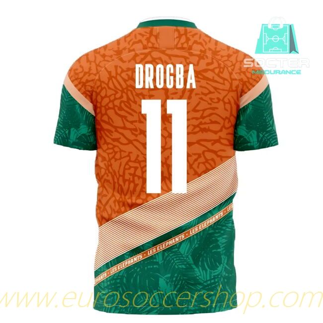 2025-2026 Season Ivory Coast Premium Away Kit Libero Collection (DROGBA 11)