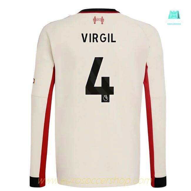 2025-2026 Liverpool Away Long Sleeve Shirt (Kids) (Virgil 4)