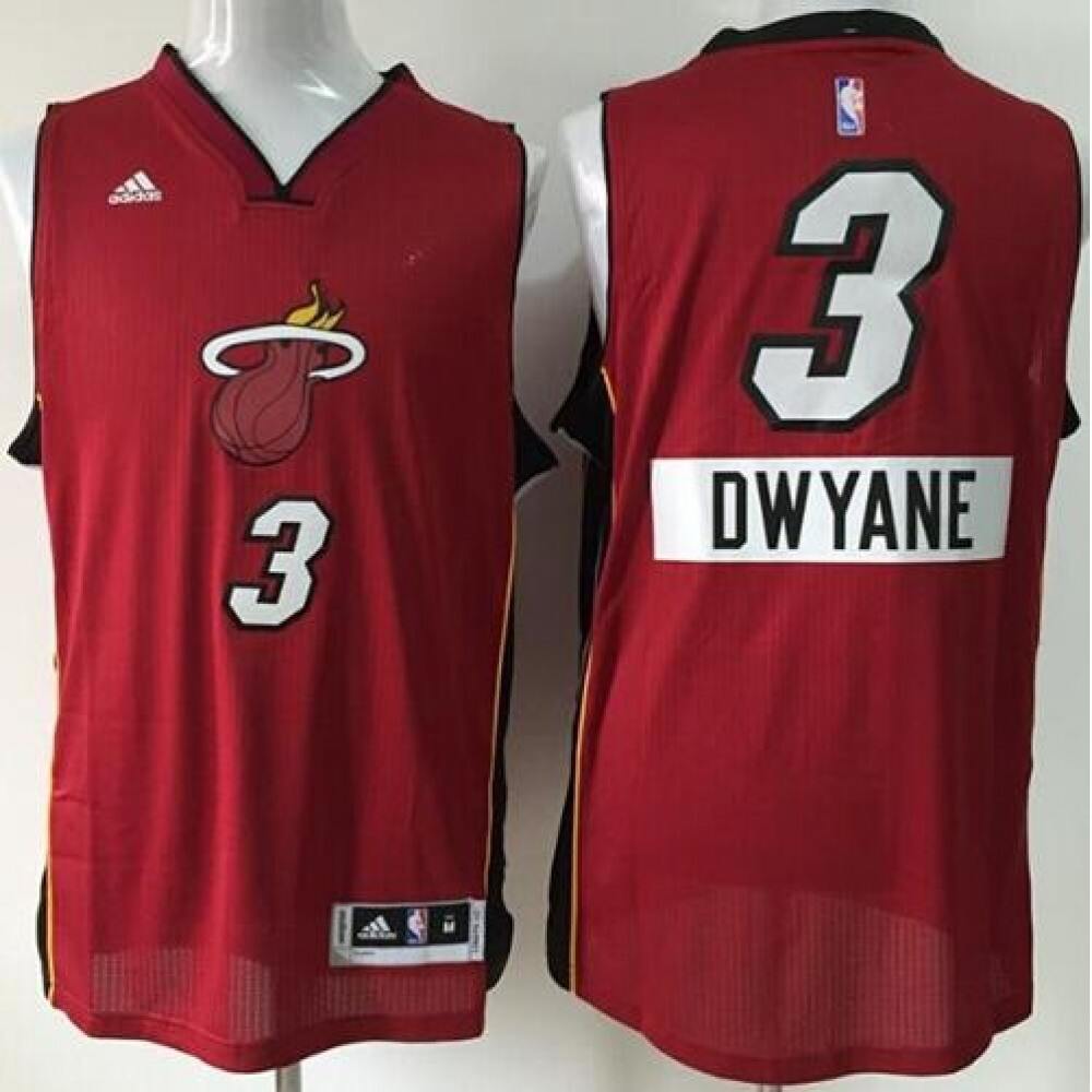 Fan Favorite Collector's Item Men's Heat #3 Dwyane Red Basketball Jersey
