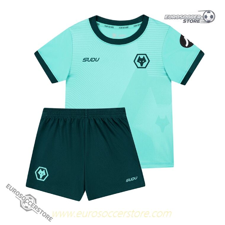 Wolverhampton Wanderers Kids' Away Football Jersey Kit for the 25-26 Season