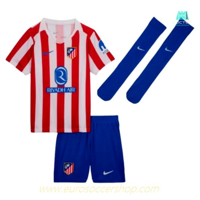 2025-2026 Atletico Madrid Home Little Boys Mini Kit (Le Normand 24)