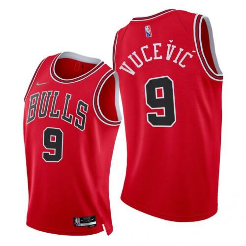 CHI Nikola Vucevic #9 Performance 2021 75th NBA Replica Jersey Red