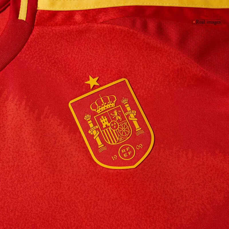 Kid's Spain Home Soccer Jersey Kit(Jersey+Shorts+Socks) 2024/25Authent